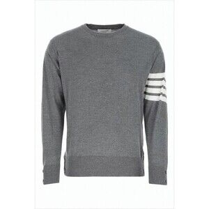 Thom Browne Merino Wool Knit Sweater With Signature Stripe Detail - NWT